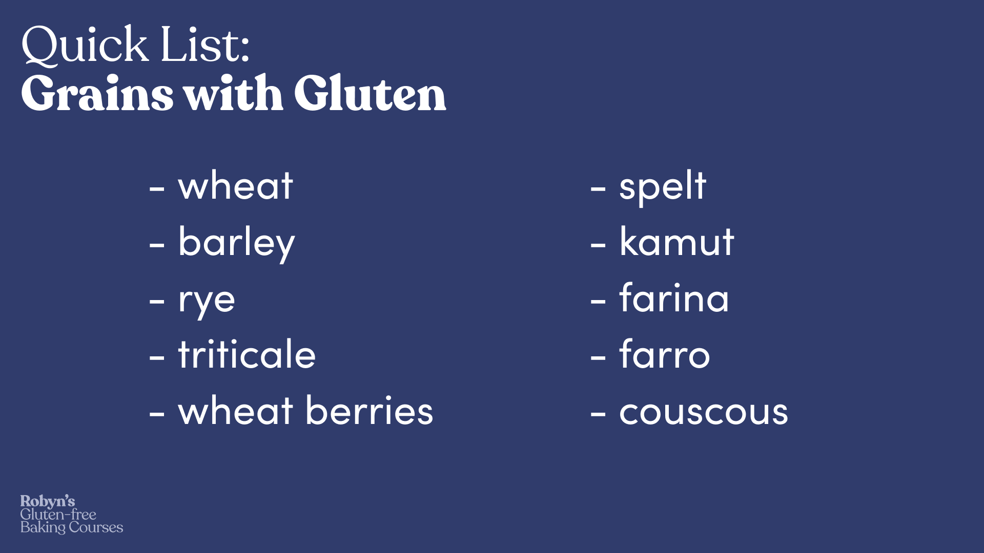 How to Transition to a Glutenfree Life Blog Robyn's Glutenfree